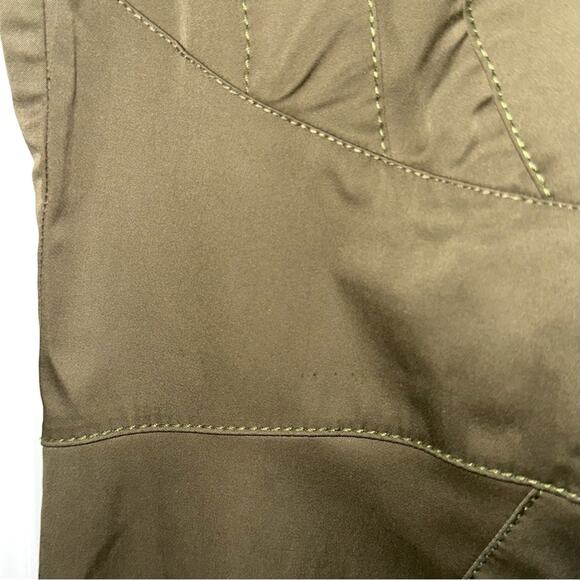 D. Exterior Made in Italy Olive Green Sheath Dress Size XS - Picture 13 of 14